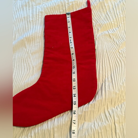 Needlepoint Christmas Stocking with horse and Christmas tree w/ window and star - Picture 4 of 5